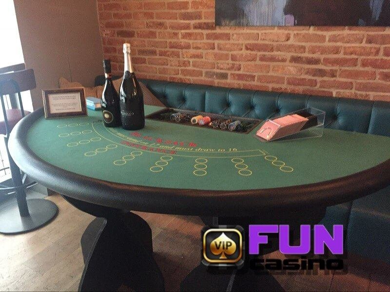 Blackjack table in Weston-super-Mare