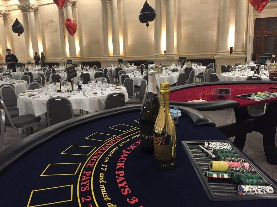 Casino table in a ballroom