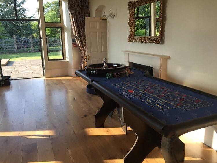 Casino table in a country house