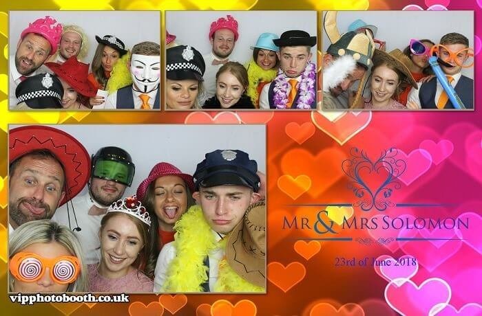 Photo booth prints from a wedding