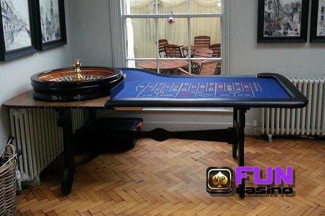 Casino table set up by VIP Fun Casinos for a private event