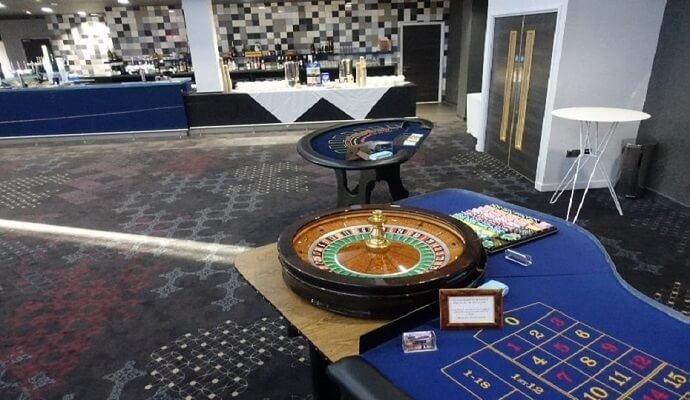 Casino table set up by VIP Fun Casinos for a private event